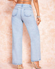 Straight Leg Jeans with Pockets - Little Miss Vanilla