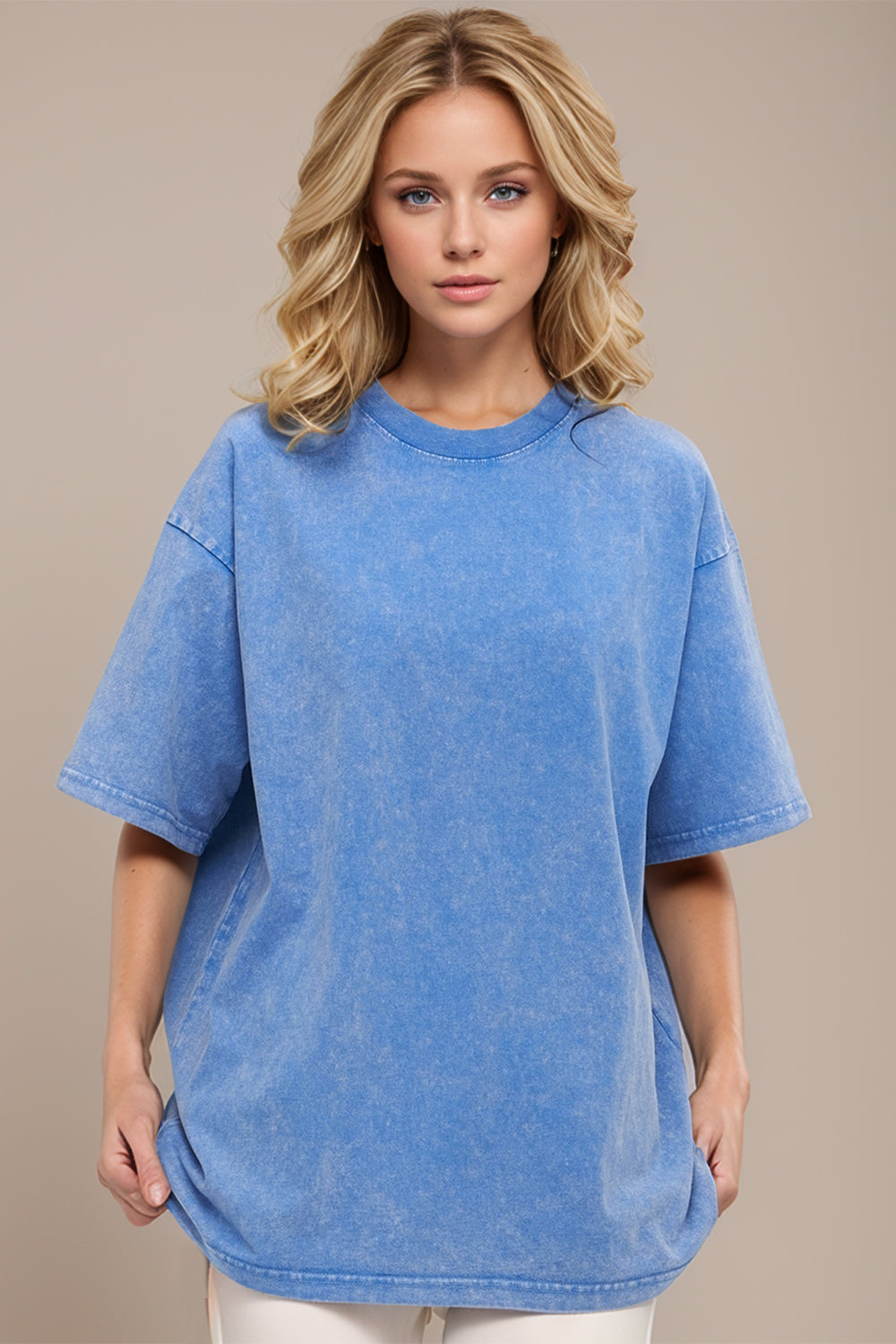 Basic Bae Round Neck Half Sleeve T-Shirt - Little Miss Vanilla