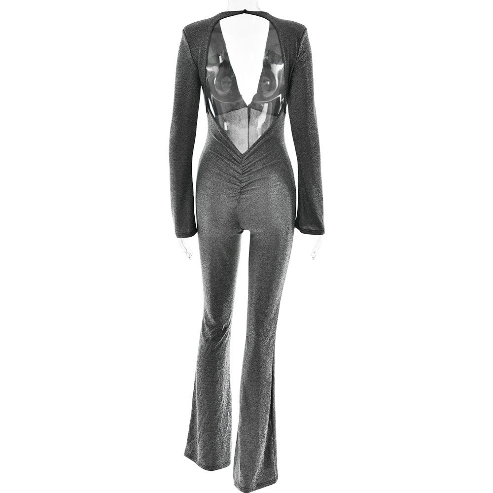 Fashion Backless Sheath Women's Jumpsuit - Little Miss Vanilla