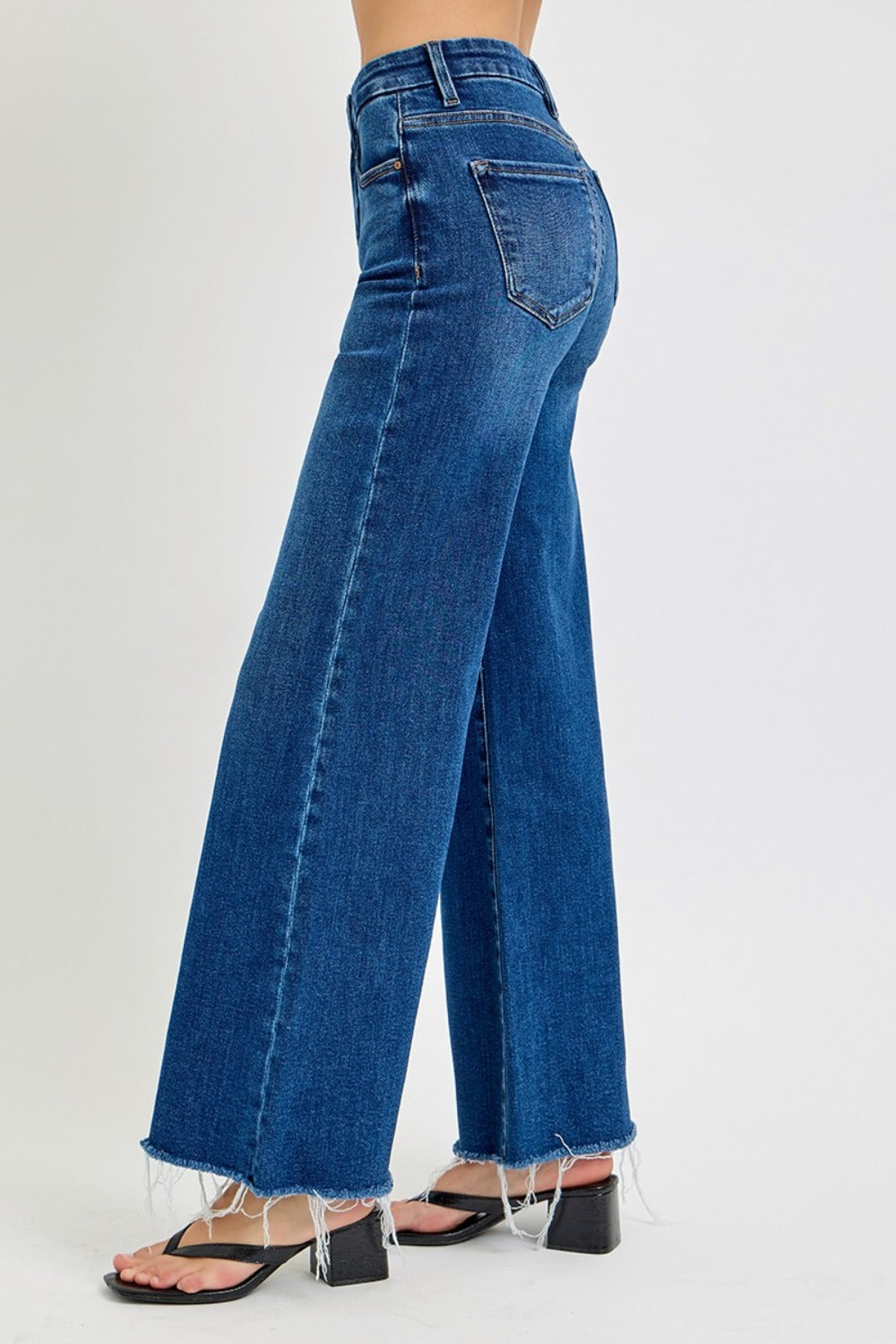 RISEN Tummy Control High Rise Wide Leg Jeans - Little Miss Vanilla