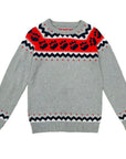 Women's Fashion Round Neck Multicolor Loose Leisure Pullover Knitwear Sweater