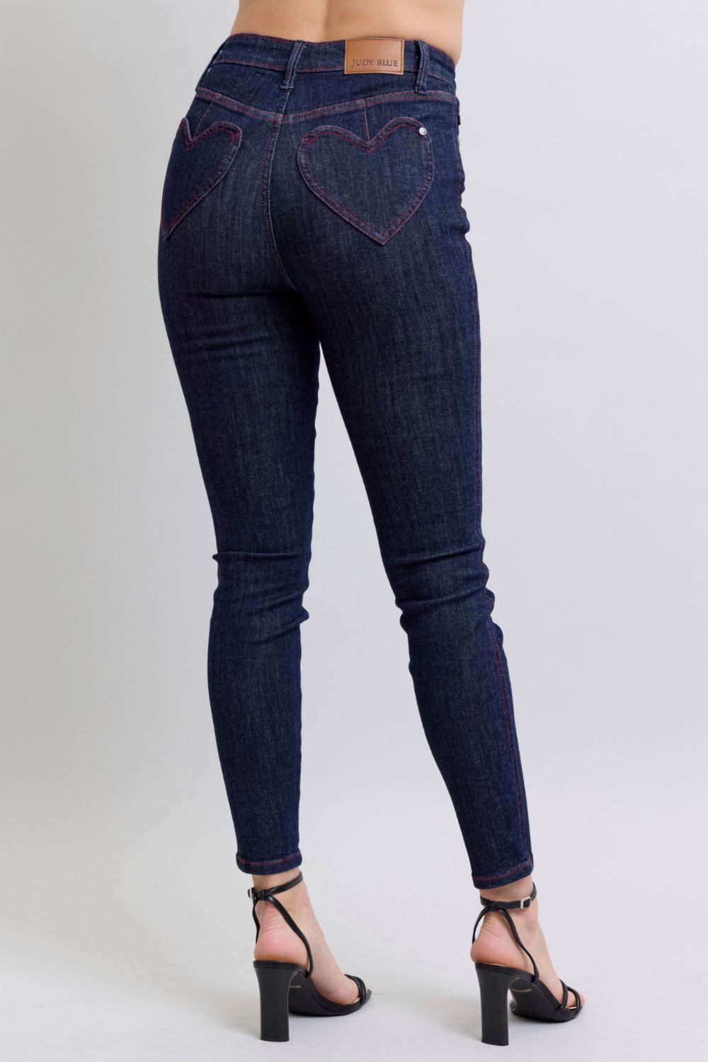 Judy Blue Full Size Heart Shaped Back Pockets Skinny Jeans - Little Miss Vanilla