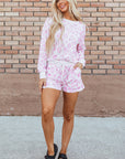 Pink Leopard Animal Print Pullover and Shorts Loungewear - Little Miss Vanilla