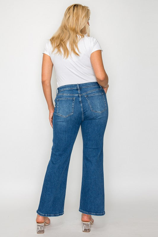 bytos Full Size Cat&#39;s Whiskers Mid Rise Ankle Jeans - Little Miss Vanilla