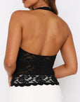 Lace Backless Halter Neck Cami - Little Miss Vanilla