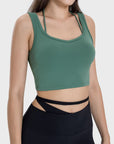 Millennia Crisscross Square Neck Active Tank - Little Miss Vanilla