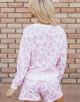 Pink Leopard Animal Print Pullover and Shorts Loungewear - Little Miss Vanilla