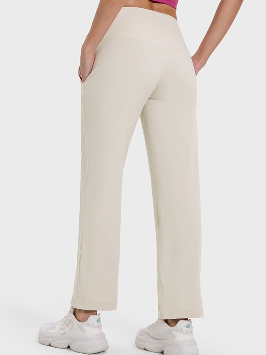 Millennia Pocketed High Waist Active Pants - Little Miss Vanilla