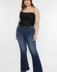 Kancan Full Size Mid Rise Slim Flare Jeans - Little Miss Vanilla