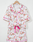 White Cowgirl Country Print Pajamas Set