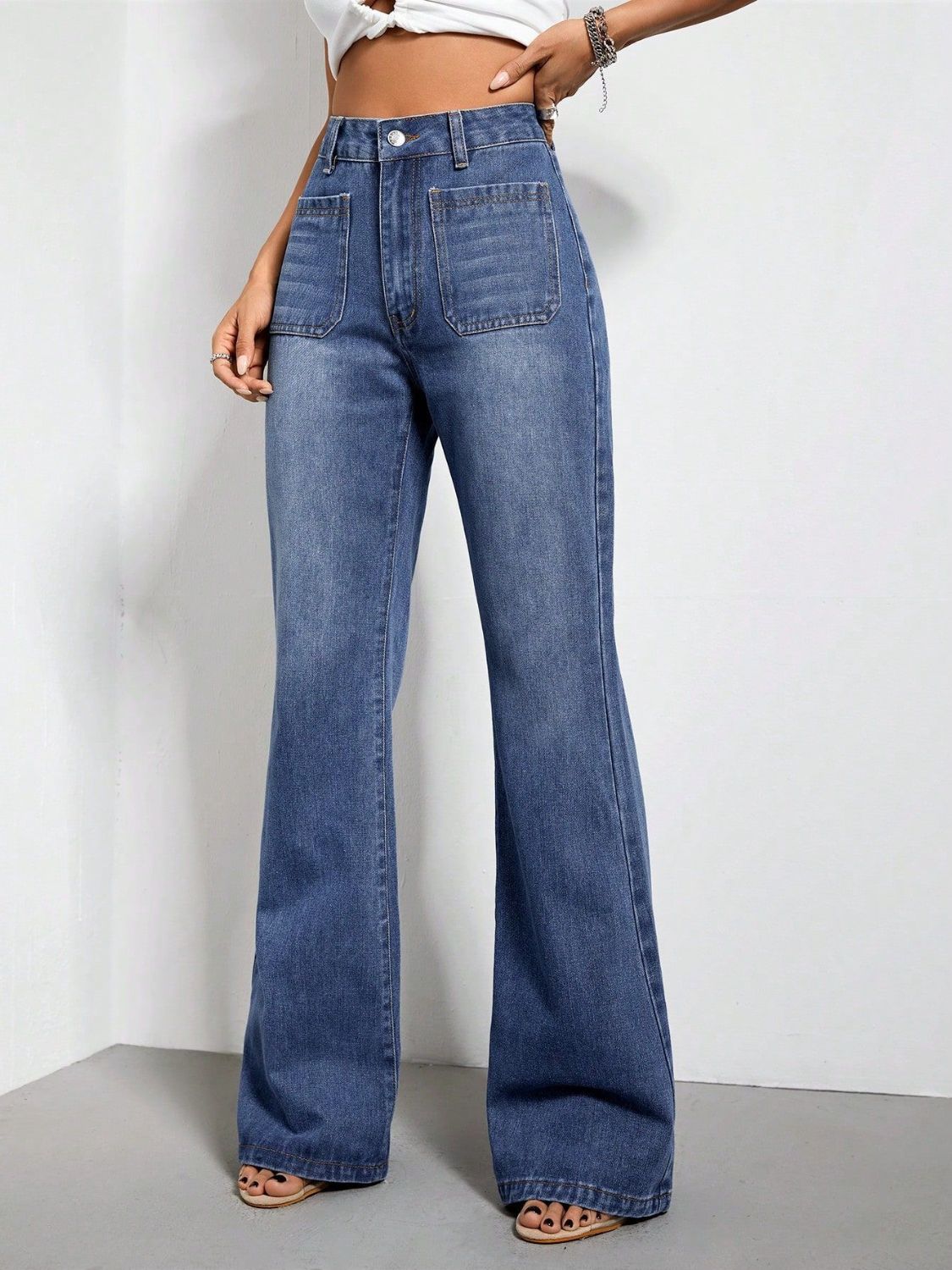 Bootcut Jeans with Pockets - Little Miss Vanilla