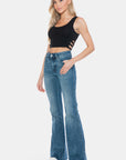 Judy Blue Full Size Tummy Control Cut Hem Flare Jeans - Little Miss Vanilla