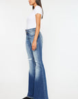 Kancan High Rise Wide Waistband Flare Jeans - Little Miss Vanilla