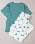 Skobeloff Christmas Tree Print Tee and Pants Lounge Set - Little Miss Vanilla