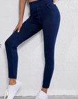 Ashleigh Blue Solid Color High Waist Stretchy Slim Fit Jeggings