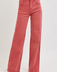 RISEN Full Size High Rise Tummy Control Wide Leg Jeans - Little Miss Vanilla