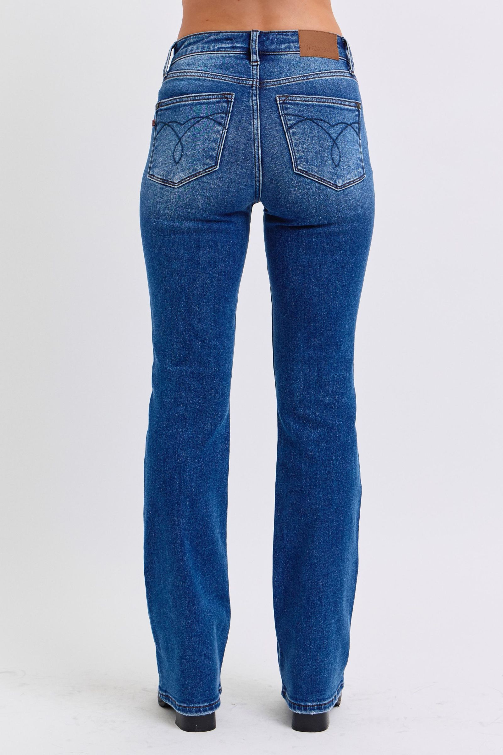 Judy Blue Full Size Run Mid-Rise Bootcut Jeans with Thermal Lining - Little Miss Vanilla