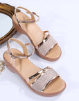 Women's Wedge Sandals Summer Peep Toe Buckle Shoes