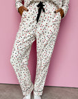 White Contrast Pipping Star Long Sleeve and Pants Pajamas Set - Little Miss Vanilla