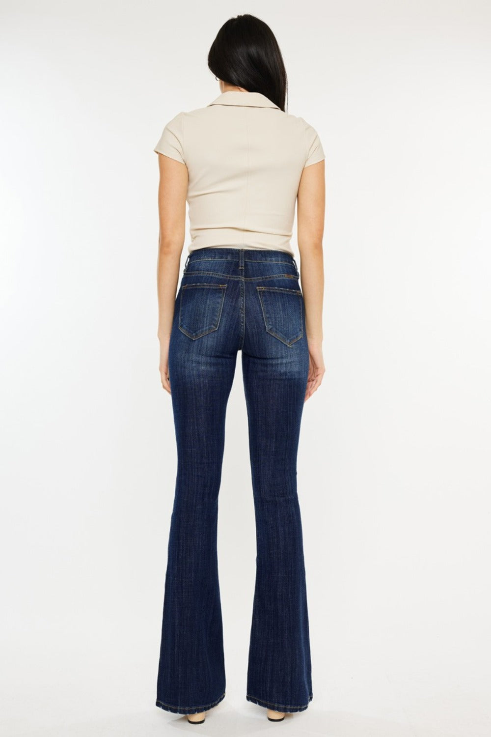 Kancan Full Size Mid Rise Slim Flare Jeans - Little Miss Vanilla