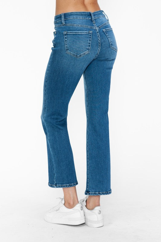 bytos Full Size Cat's Whiskers Mid Rise Ankle Jeans - Little Miss Vanilla