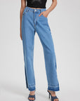 Slit Straight Leg Jeans with Pockets - Little Miss Vanilla