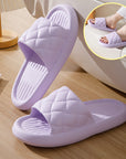 New Rhombus Home Slippers Summer Non-slip Floor Bathroom Slipper Lightweight Simple House Shoes For Women Men