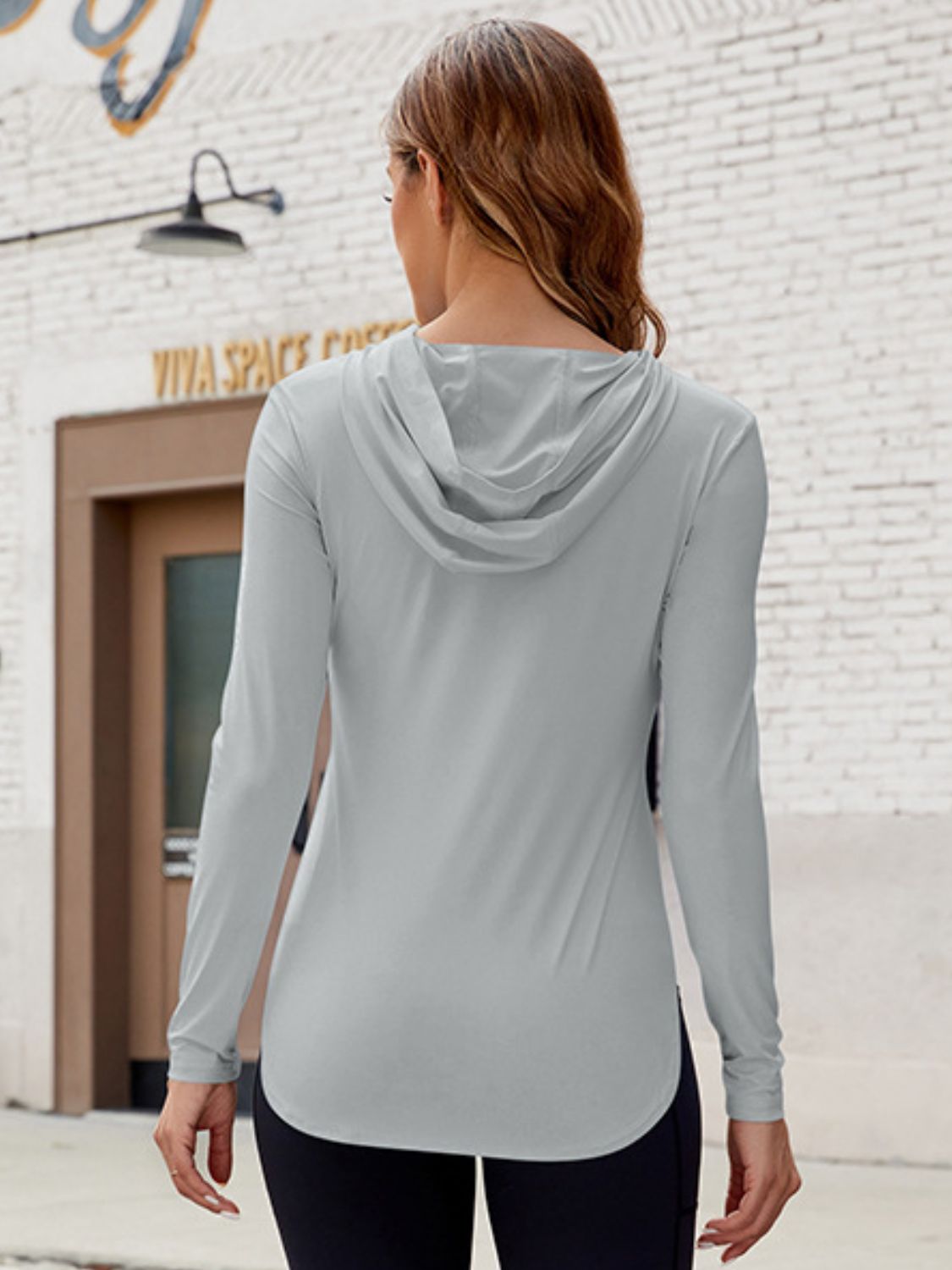 Long Sleeve Hooded Active Top - Little Miss Vanilla