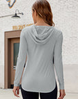 Long Sleeve Hooded Active Top - Little Miss Vanilla