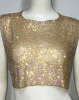 Women's Sleeveless Blouse Metal Rhinestone Backless - Little Miss Vanilla