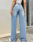 Mid Rise Wide Leg Jeans - Little Miss Vanilla