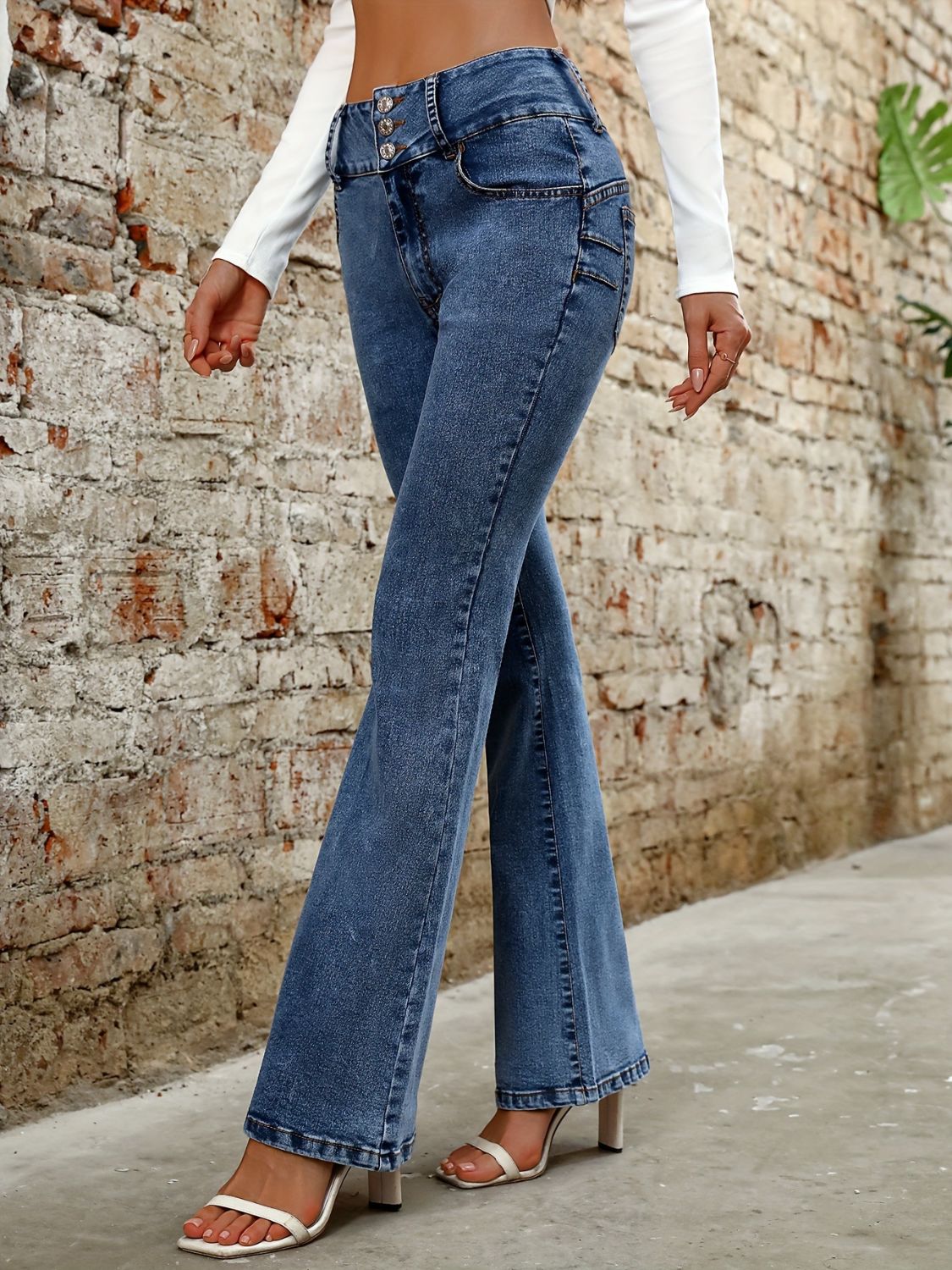 Bootcut Jeans with Pockets - Little Miss Vanilla