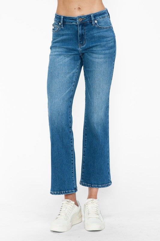 bytos Full Size Cat's Whiskers Mid Rise Ankle Jeans - Little Miss Vanilla