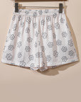 Beige Floret Printed Pajama Shorts Set - Little Miss Vanilla