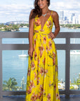 Women's Split Printed Beach Maxi Dress - Little Miss Vanilla