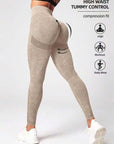 Matte Washed Seamless Yoga High Waist Hip Lift Fitness Pants