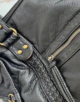 French Style Retro Biker's Shoulder Messenger Bag