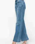 bytos Full Size High Rise Wide Leg Jeans with Pockets - Little Miss Vanilla