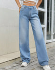 Mid Rise Wide Leg Jeans - Little Miss Vanilla