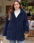 Plus Size Zip Up Long Sleeve Hooded Outerwear - Little Miss Vanilla