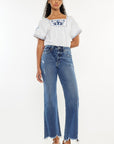 Kancan Full Size High Rise Slim Wide Leg Jeans - Little Miss Vanilla