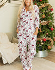 White Christmas Printed Shirt and Pants Pajama Set - Little Miss Vanilla