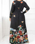 Plus Size Round Neck Maxi Dress with Pockets - Little Miss Vanilla