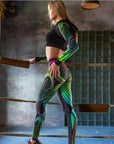 Gym Yoga Pants Sports Outfit for Women Professional Fitness Legging Sport Push Up Tights Pants Printed