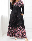 Plus Size Round Neck Maxi Dress with Pockets - Little Miss Vanilla