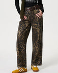 Leopard Straight Jeans with Pockets - Little Miss Vanilla