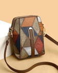 Fashion Soft Leather Stitching Shoulder Bag