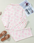 Pink Floral Long Sleeve and Pants Pajamas Set - Little Miss Vanilla