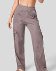 High Waist Straight Leg Cargo Jeans - Little Miss Vanilla