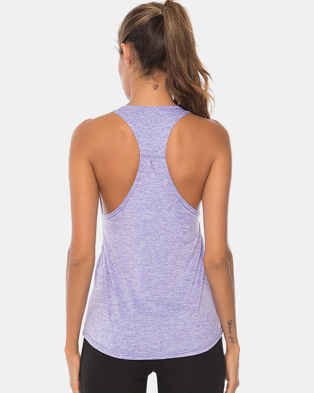 Full Size Scoop Neck Wide Strap Active Tank - Little Miss Vanilla